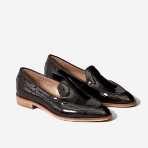 Everlane The Modern Loafers in Black Patent Leather New Womens Shoes Oxfords New